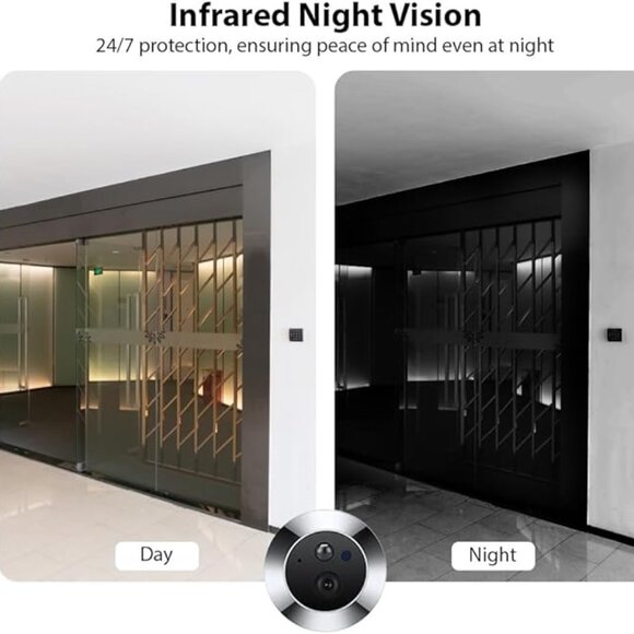 Smart Video Doorbell Camera, WiFi Door Peephole Camera with 4.3in Display *NEW* - Picture 3 of 5